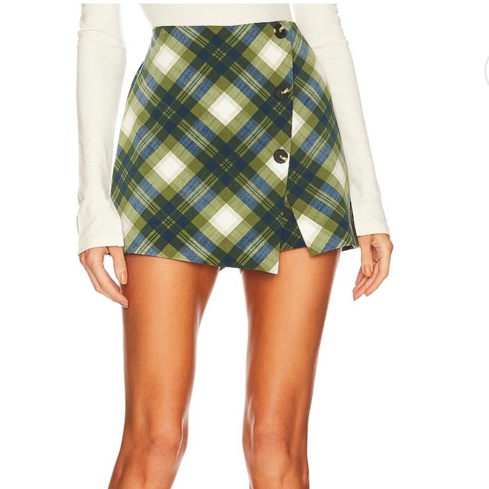 WeWoreWhat Faux Wrap Mini Skort